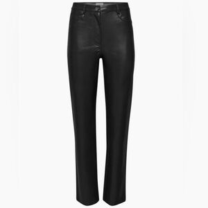 Aritzia Melina Wilfred Black Leather Pants